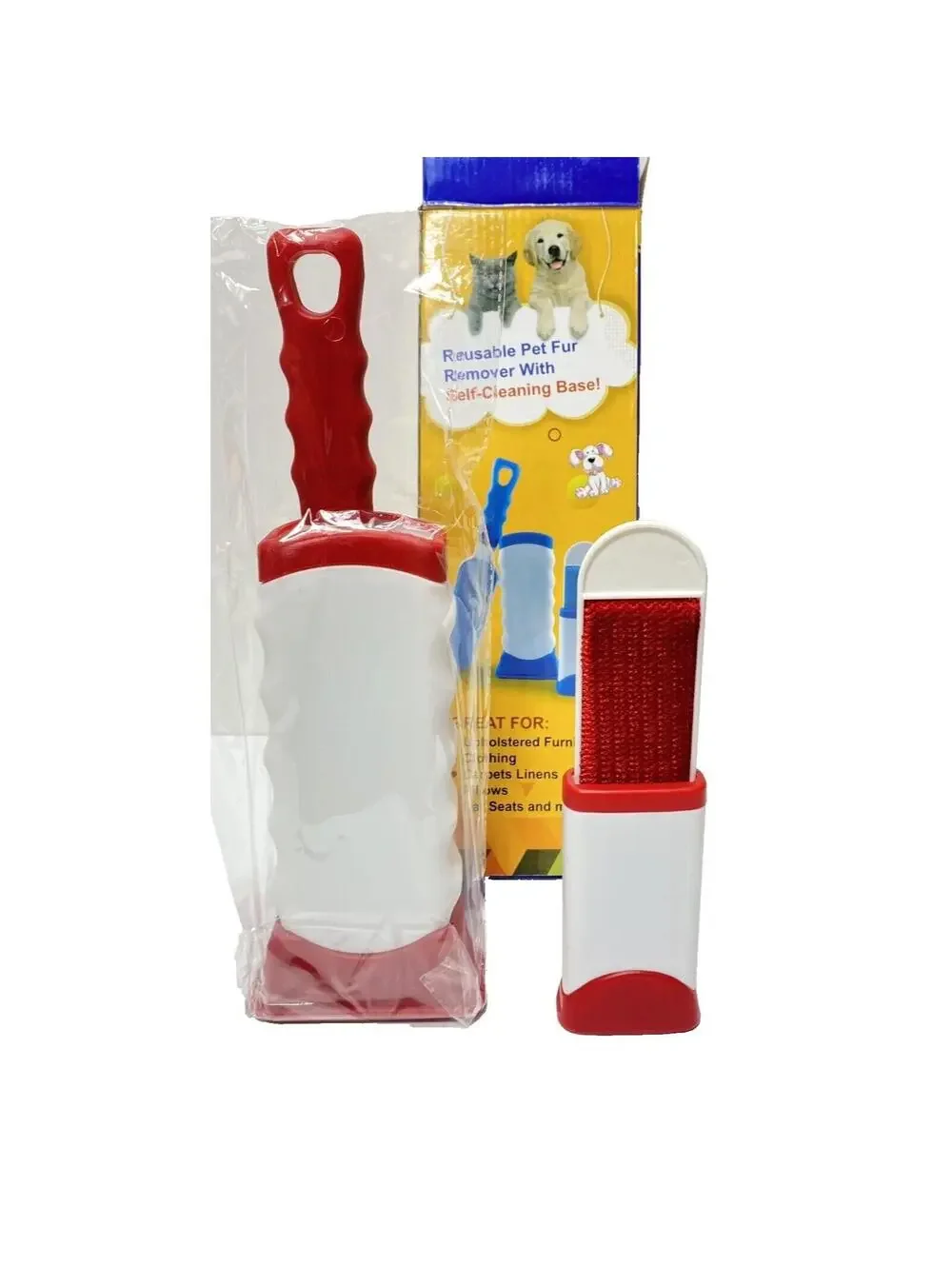 Reusable Pet Hair Remover Brush for Dogs & Cats, Self-Cleaning, Easy to Use